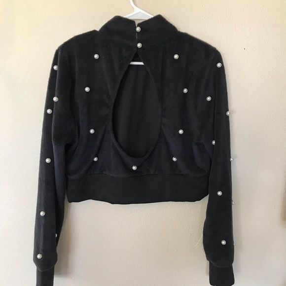 Urban Outfitters Audrey Cropped Pearl Sweater - Picture 5 of 10